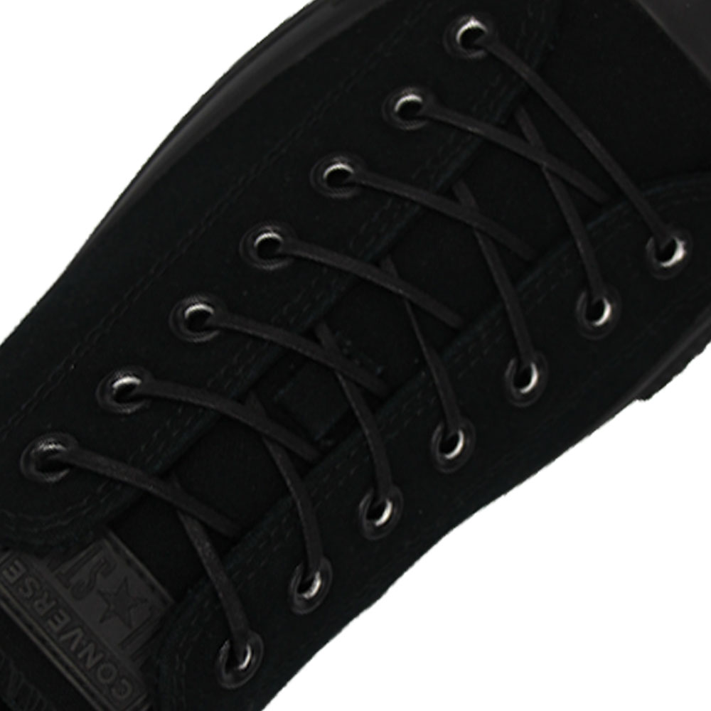 Black Wax Shoelace Flat - 3mm