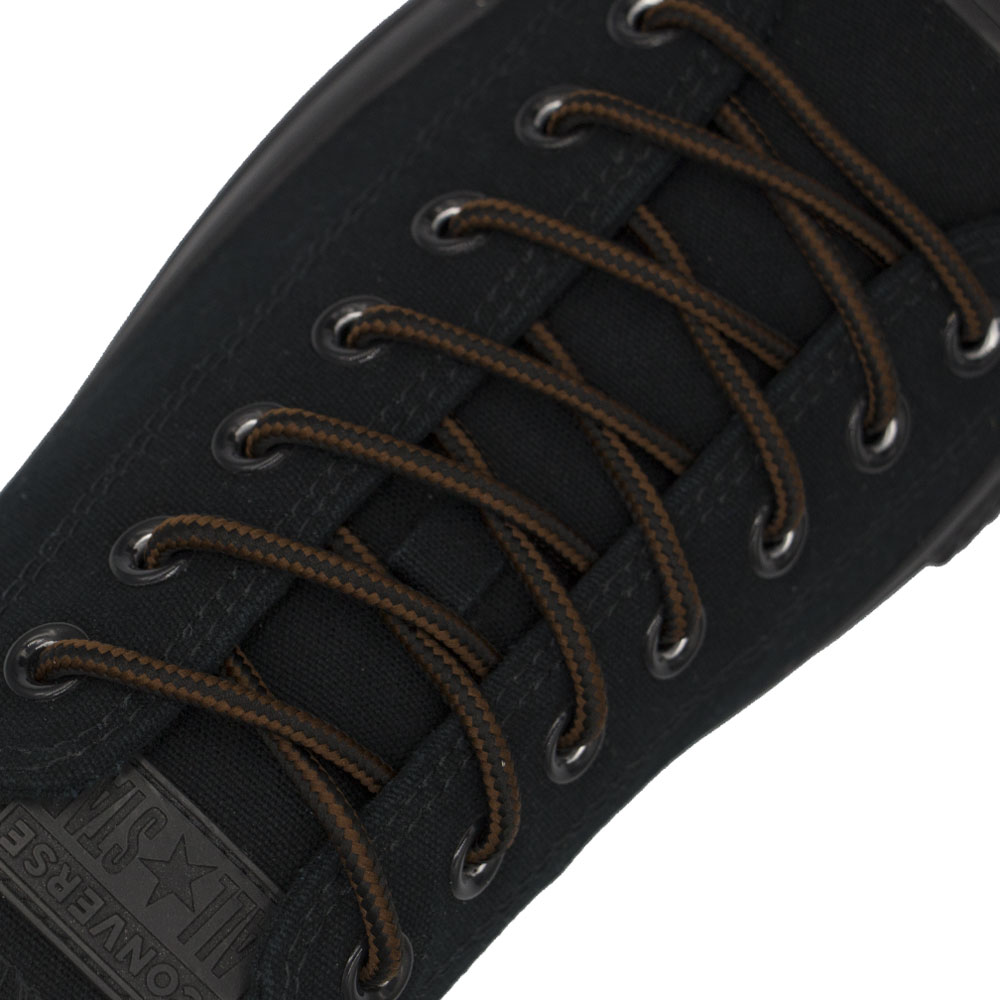 Diameter: Ø5mm | Black Brown Two Tone | Bootlace Shoelace