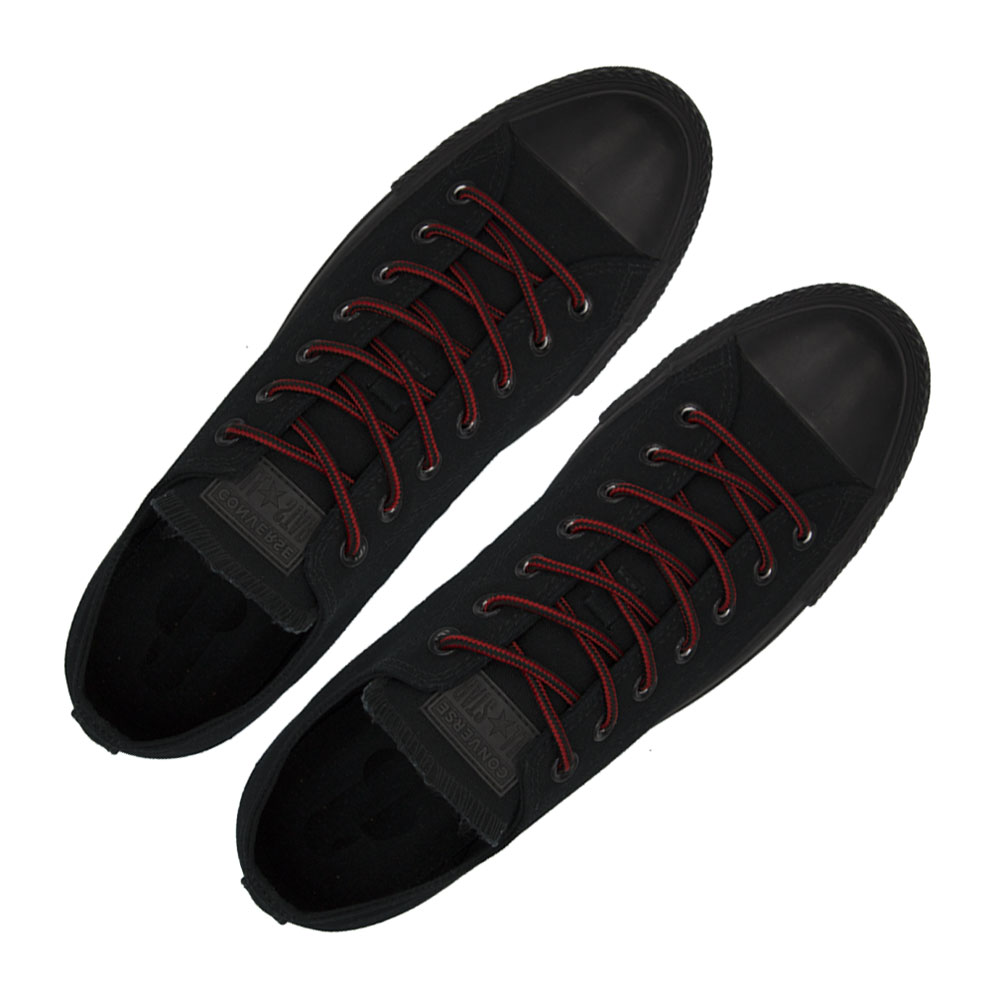 Diameter: Ø5mm | Black Red Two Tone | Bootlace Shoelace