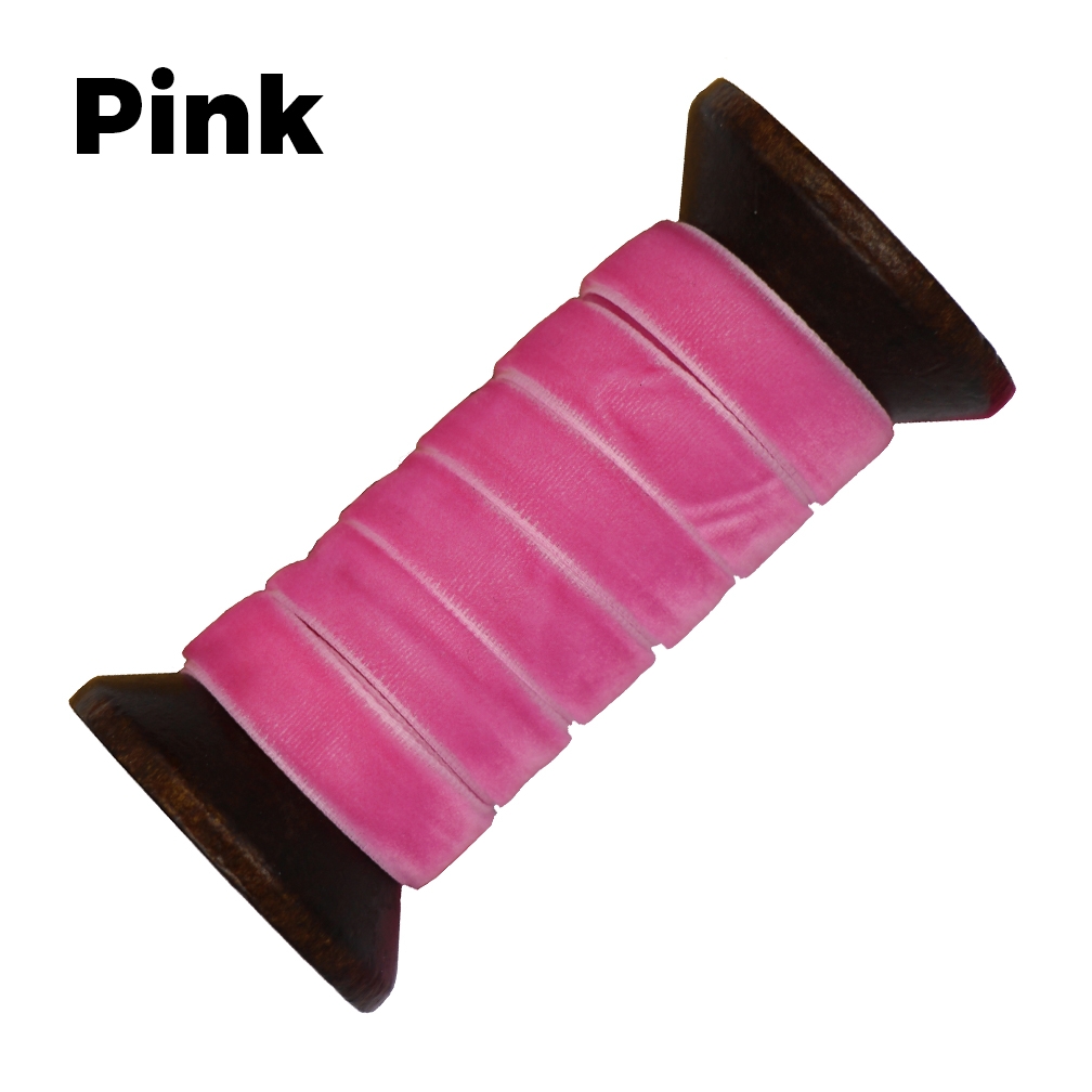 Pink Velvet Shoelace