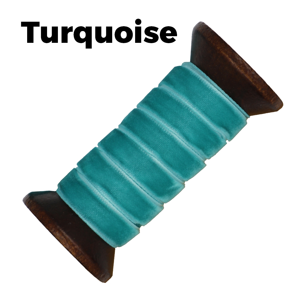 Turquoise Velvet Shoelace