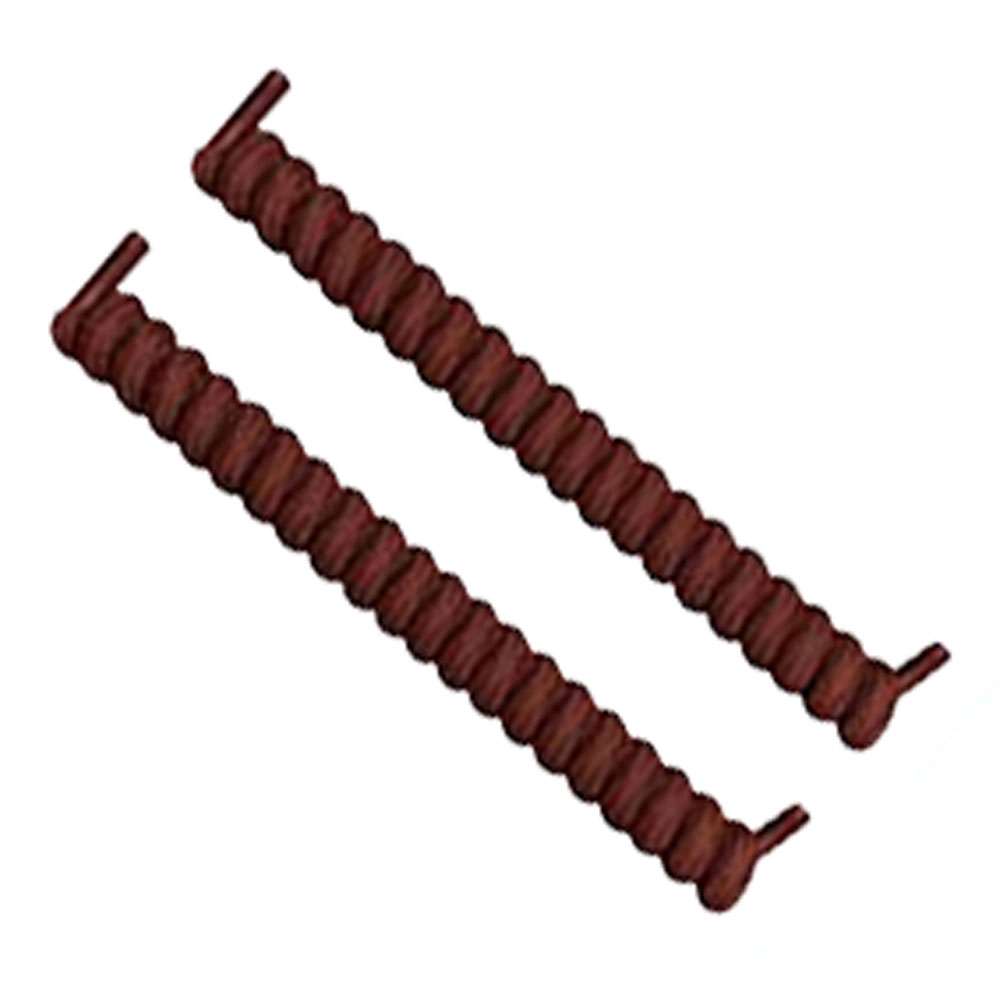 Curly Elastic No Tie Shoelace Brown