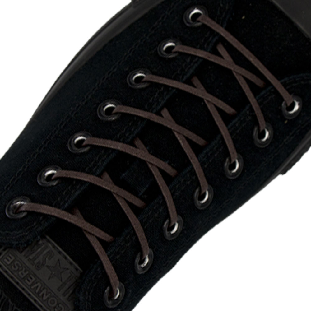Dark Brown Wax Shoelace Flat - 3mm