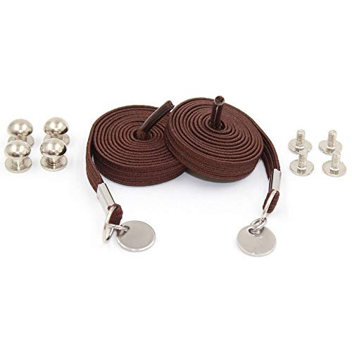 Brown Loop Flat Elastic No Tie Shoelaces