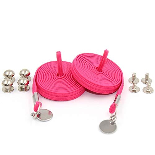 Pink Loop Flat Elastic No Tie Shoelaces