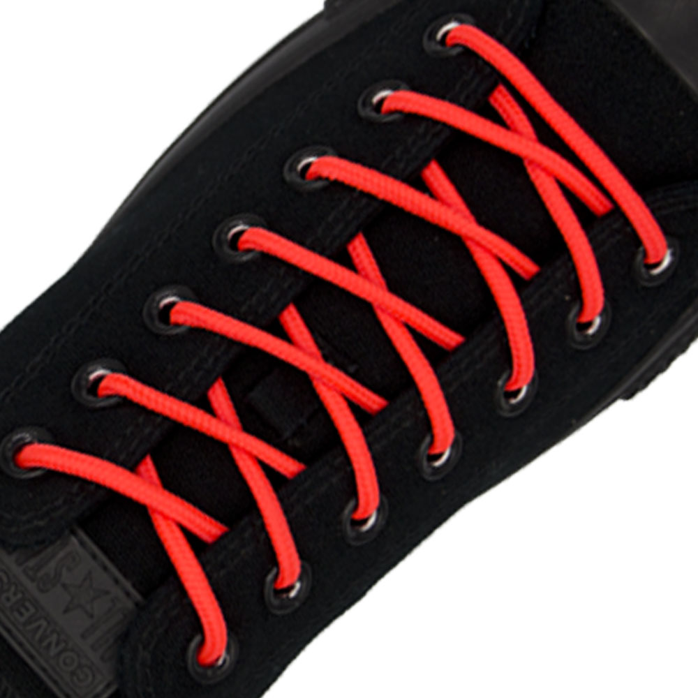 Polyester Shoelace Round - Fluro Pink Length 80cm Diameter 4mm