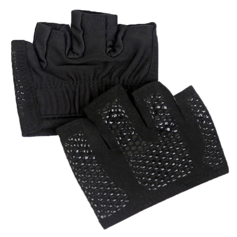 Black Unisex Gym Glove - Fingerless