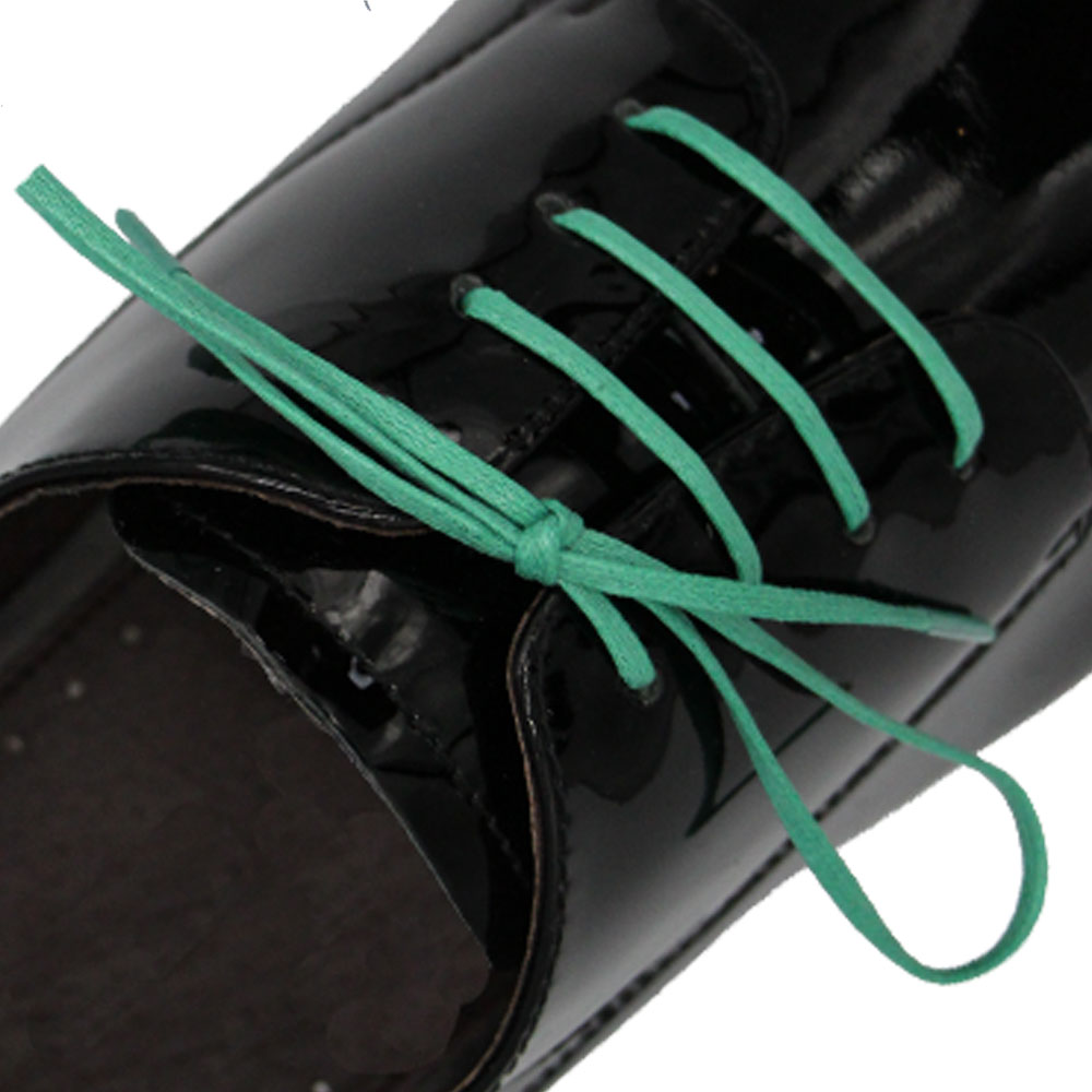 Green Wax Shoelace Flat - 3mm