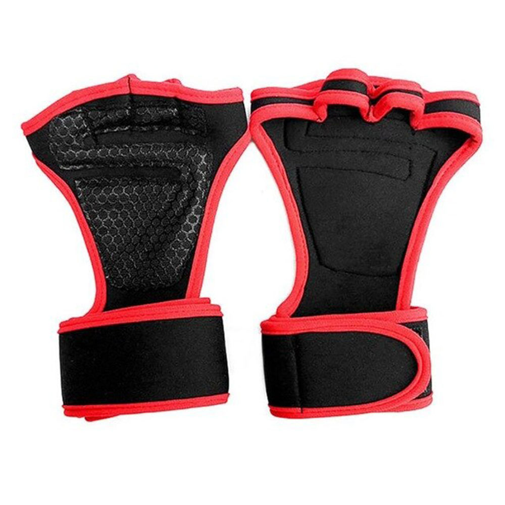 Red Weight Lifting Gym Gloves