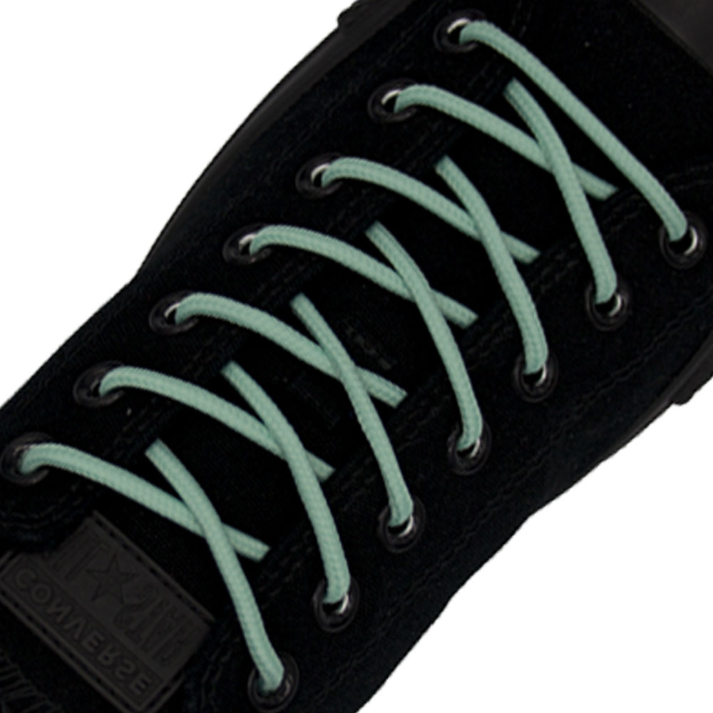 Polyester Shoelace Round - Light Aqua Length 80cm Diameter 4mm