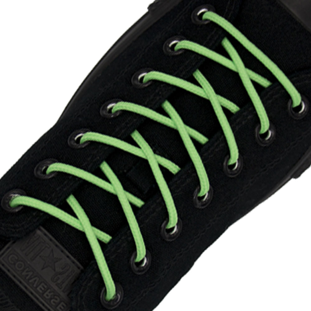 Polyester Shoelace Round - Light Green Length 80 cm Diameter 4mm