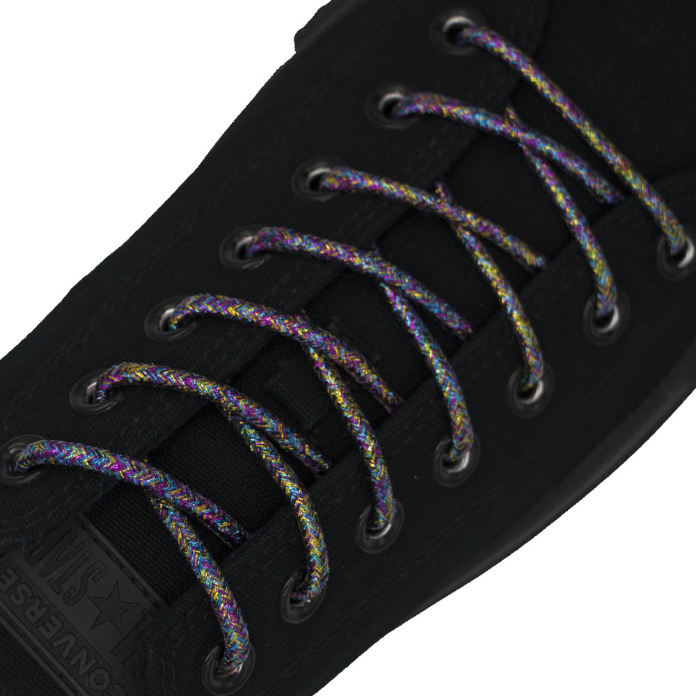 Multi Colour Round Glitter Shoelaces