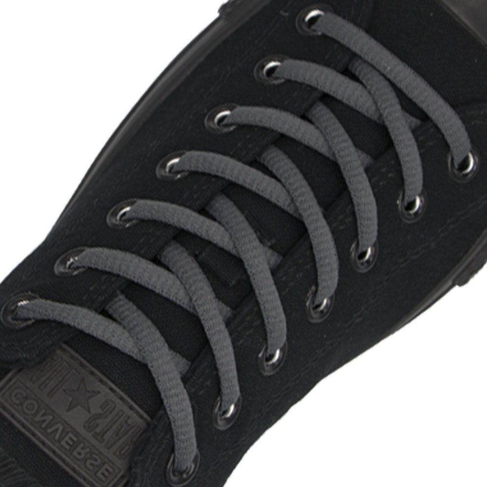Oval Diameter Ø4mm | Dark Grey | Sports Shoelace