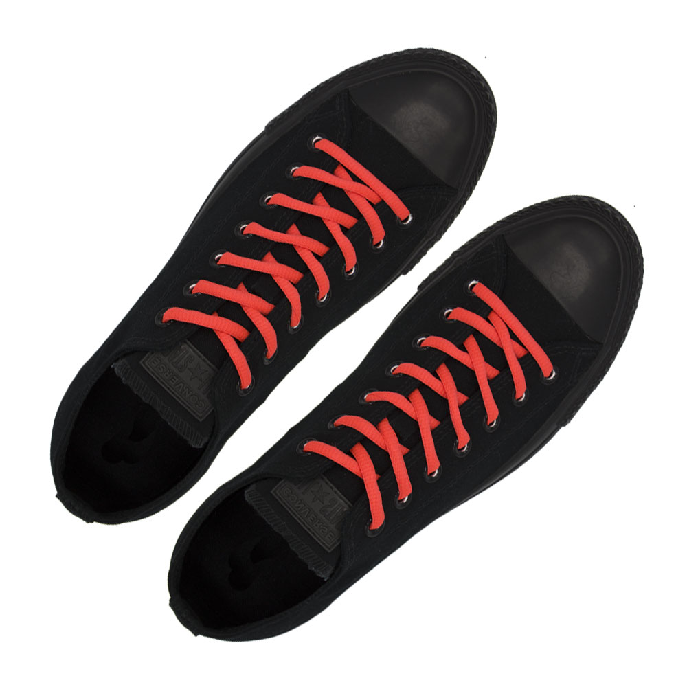 Oval Diameter Ø4mm | Orange Red | Length 100cm | Sports Shoelace