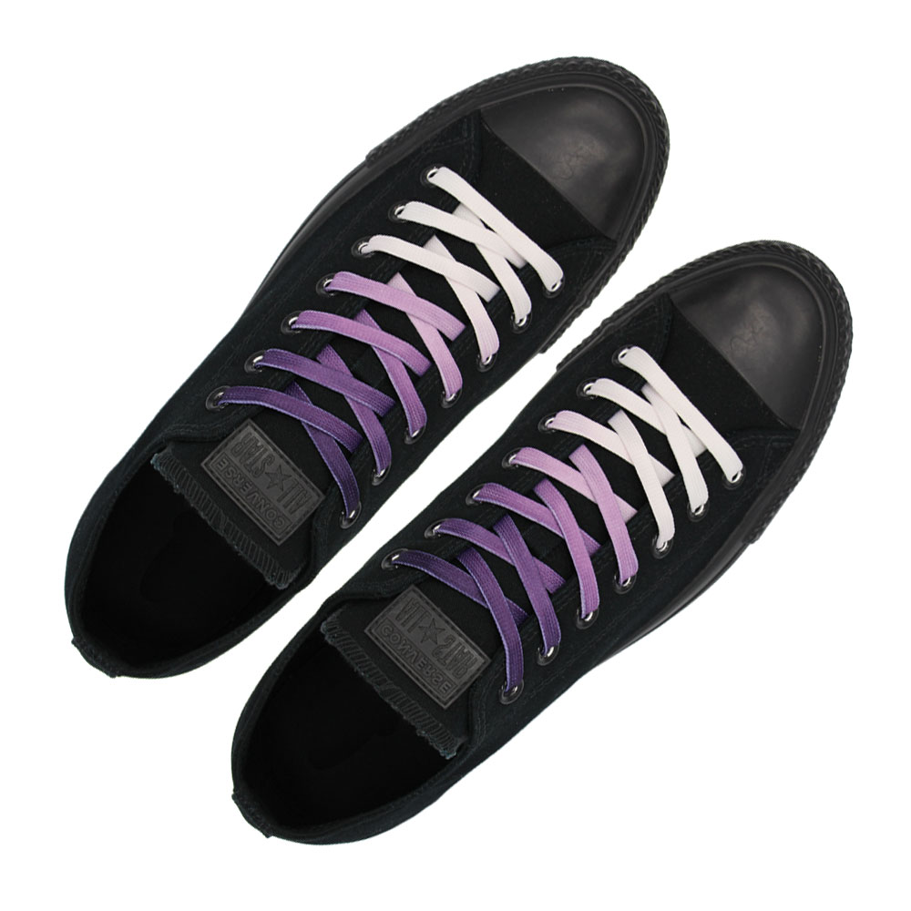 Length: 110cm | Width: 10mm | Purple Faded Shoelace Flat