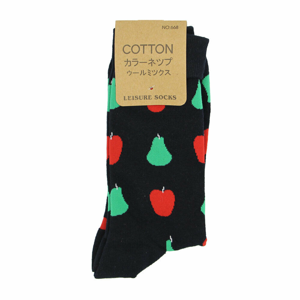 Red Apple Green Pear Crew Socks