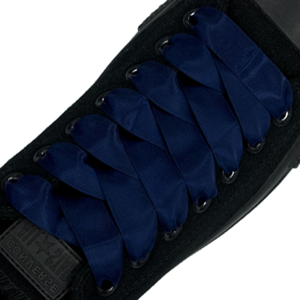 Navy Blue Satin Shoelace 20mm Wide