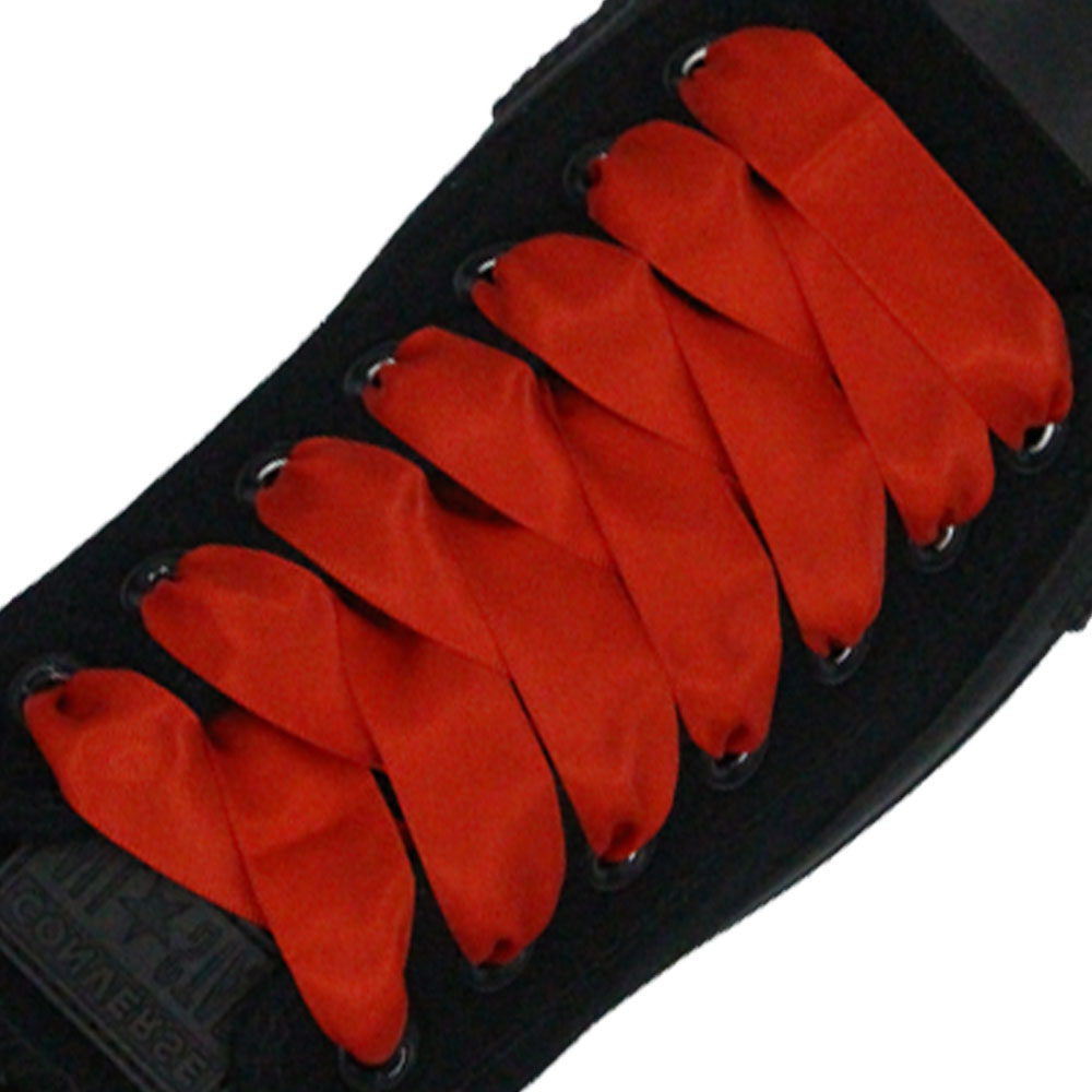 Poppy Red Satin Shoelace - 20mm Wide