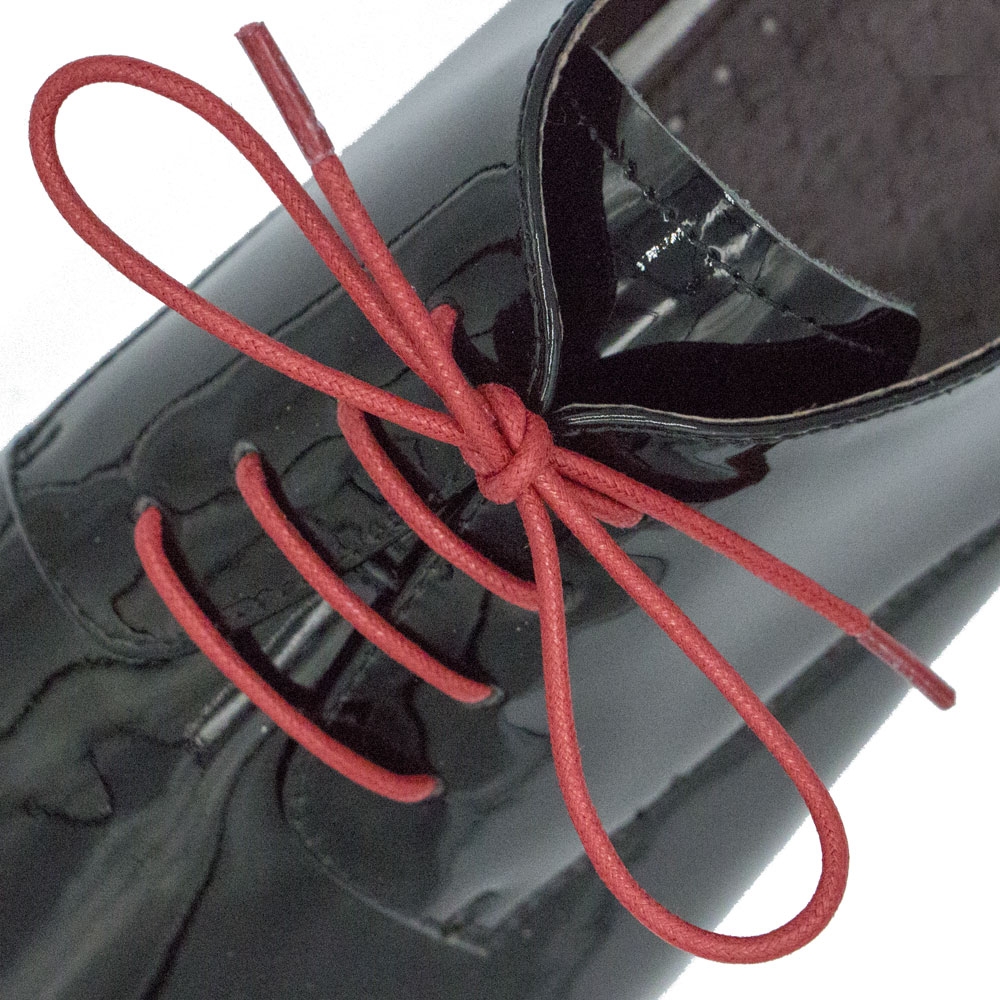 Red Wax Shoelace - Round 3mm