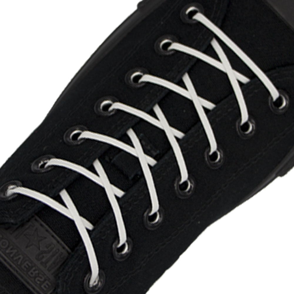 White Wax Shoelace Flat - 3mm